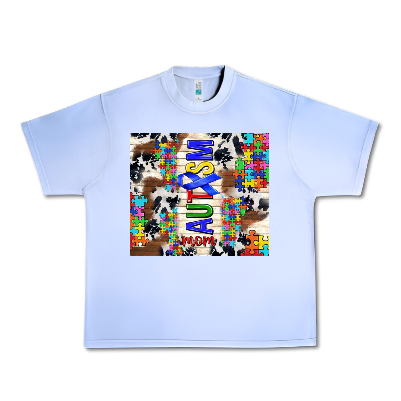 Autism Mom Puzzle Ribbon Urban Heavy Tee by TumblerDesignByShophia | Teevron