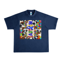 Navy autism mom puzzle ribbon Urban Heavy Tee - TumblerDesignByShophia