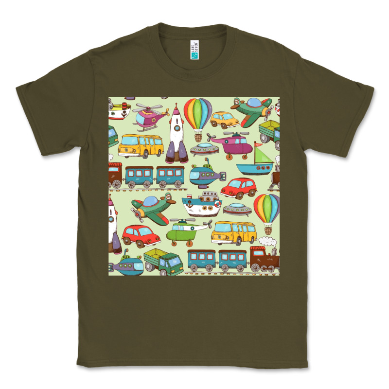 Planes, Trains, And Automobiles Pattern Chiffon Top Classic Tee by minhPixels | Teevron