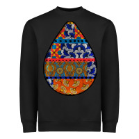 Black african fabric pattern teardrop earrings 4 Heavyweight Sweatshirt - BundleAndBundleShop
