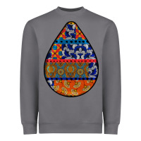 Storm african fabric pattern teardrop earrings 4 Heavyweight Sweatshirt - BundleAndBundleShop