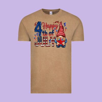 Happy 4th Of July With Gnome Vintage Tee Designed By Howdyjamesfarm