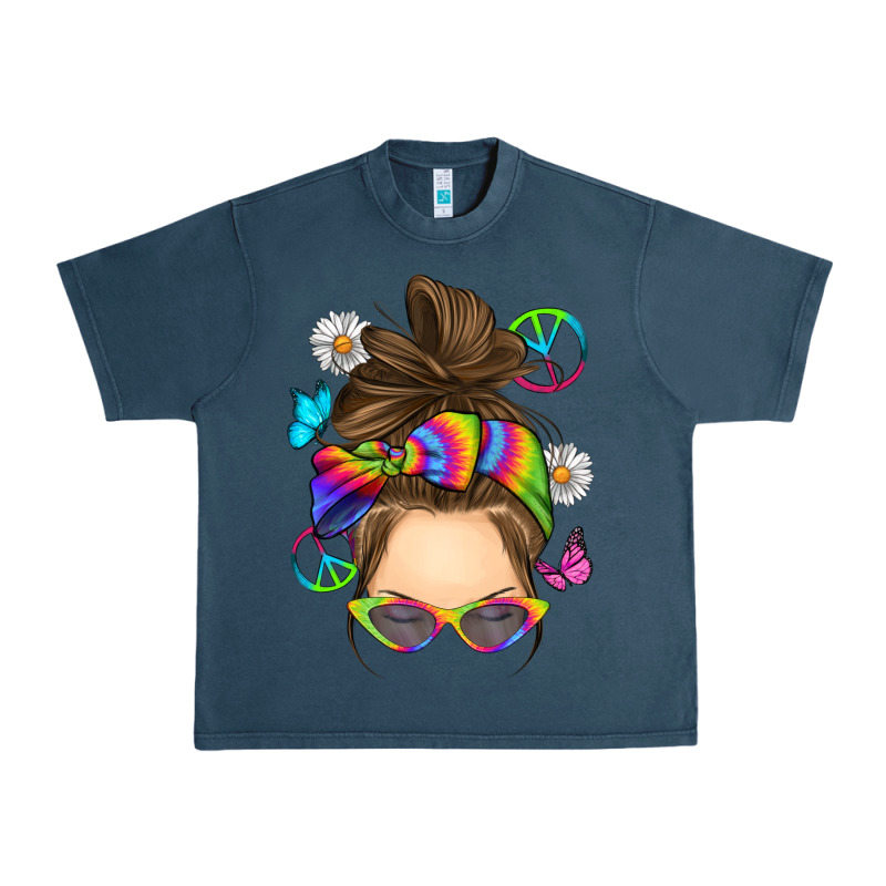 Messy Bun Tie Dye Urban Heavy Tee by RanaPortraitStore | Teevron