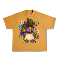 Peanut Butter messy bun tie dye Urban Heavy Tee - RanaPortraitStore