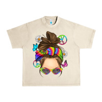 Sandshell messy bun tie dye Urban Heavy Tee - RanaPortraitStore