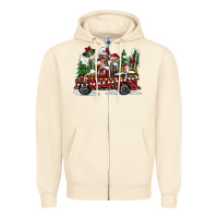 Sandshell festive farm animal christmas truck Zipper Hoodie - CowhideDigitalArt