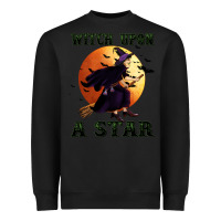 Black witch upon a star Heavyweight Sweatshirt - BundleAndBundleShop