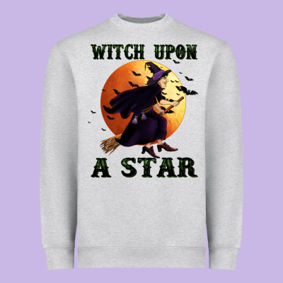 Witch Upon A Star Heavyweight Sweatshirt Designed By Bundleandbundleshop