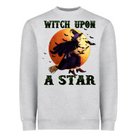 Heather Grey witch upon a star Heavyweight Sweatshirt - BundleAndBundleShop