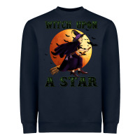Navy witch upon a star Heavyweight Sweatshirt - BundleAndBundleShop