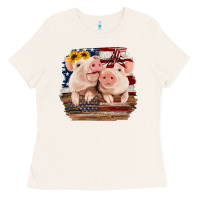Bone Cute Couple American Pigs Ladies Tee - Bettercallsaul