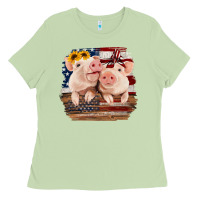 Matcha Cute Couple American Pigs Ladies Tee - Bettercallsaul