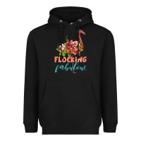 Black flamingo flocking fabulous Heavyweight Hoodie - Artiststas