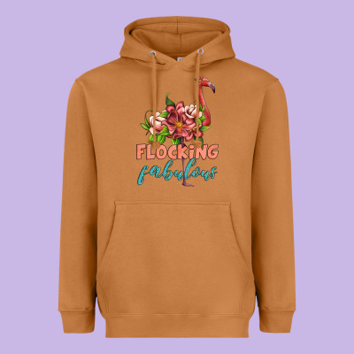 Flamingo Flocking Fabulous Heavyweight Hoodie Designed By Artiststas