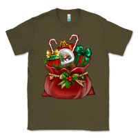 Army Green Chrismas Santa claus bag Classic Tee - NancyCooperArtShop