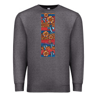 Charcoal Heather usa flag and cross penwraps Premium Sweatshirt - Artiststas