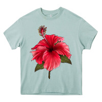 Arona Puerto Rican Hibiscus Flower Heavy Core Tee - LillyAllenDesigns