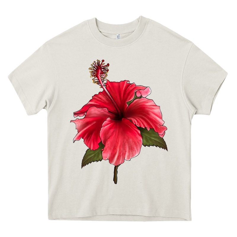 Puerto Rican Hibiscus Flower Heavy Core Tee by LillyAllenDesigns | Teevron