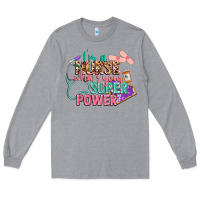 Heather Grey i'm a nurse what's your superpower Long Sleeve Tee - CowGirlArtShop