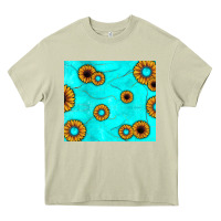 Mossy turquoise gemstone sunflower Heavy Core Tee - JahusDesignShop