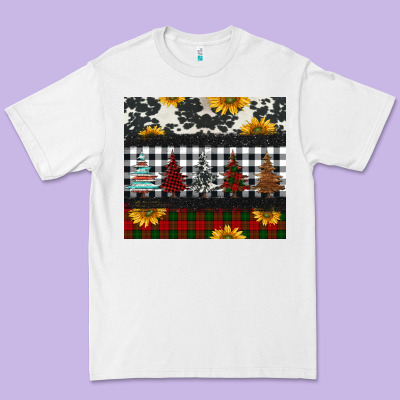 Christmas Trees And Sunflowers Premium Tee Designed By Jasminsmagicworld
