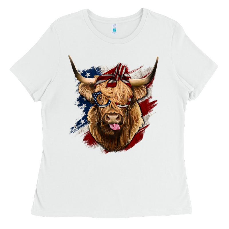 American Highland Cow Ladies Tee by Bettercallsaul | Teevron