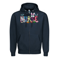 Navy easter nurse Zipper Hoodie - CowhideDigitalArt