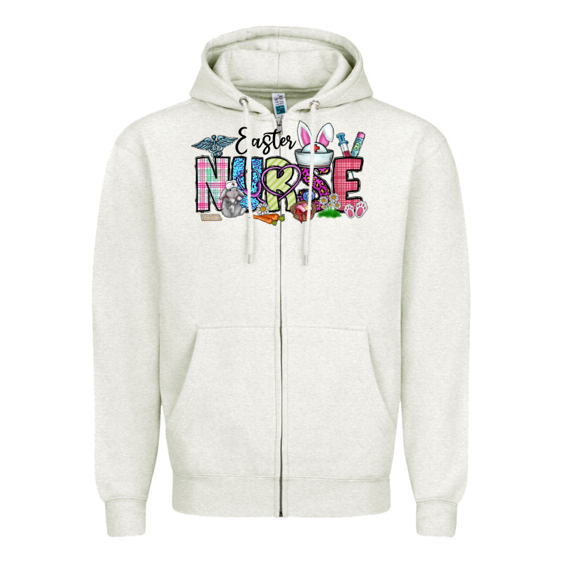 Easter Nurse Zipper Hoodie by CowhideDigitalArt | Teevron