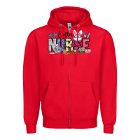 Red easter nurse Zipper Hoodie - CowhideDigitalArt