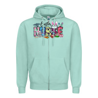 Seafoam easter nurse Zipper Hoodie - CowhideDigitalArt