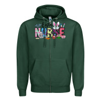 Sports Green easter nurse Zipper Hoodie - CowhideDigitalArt