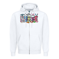 White easter nurse Zipper Hoodie - CowhideDigitalArt