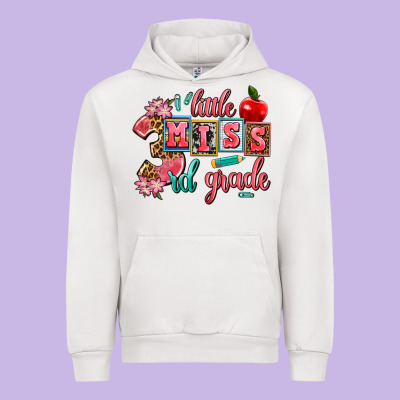 Little Miss 3rd Grade Urban Hoodie Designed By Adodesignshop