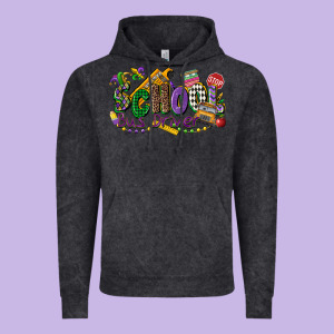 School Bus Driver Mardi Gras Vintage Hoodie Designed By Cowgirlartshop