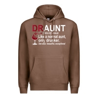 Chestnut Funny Drunk Aunt Definition DRAUNT Gift For Auntie Premium Hoodie - minhPixels