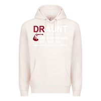Pale Pink Funny Drunk Aunt Definition DRAUNT Gift For Auntie Premium Hoodie - minhPixels