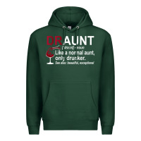 Sports Green Funny Drunk Aunt Definition DRAUNT Gift For Auntie Premium Hoodie - minhPixels