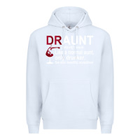 White Funny Drunk Aunt Definition DRAUNT Gift For Auntie Premium Hoodie - minhPixels