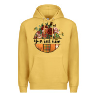 Antique Gold preview customize floral pumpkin Premium Hoodie - BundleAndBundleShop