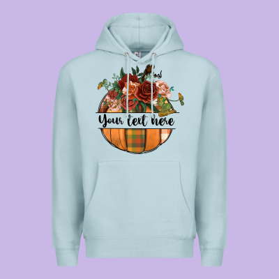 Preview Customize Floral Pumpkin Premium Hoodie Designed By Bundleandbundleshop