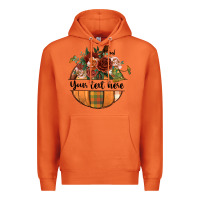 Carrot preview customize floral pumpkin Premium Hoodie - BundleAndBundleShop
