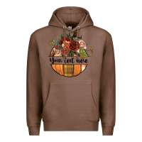 Chestnut preview customize floral pumpkin Premium Hoodie - BundleAndBundleShop