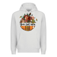 Dove Grey preview customize floral pumpkin Premium Hoodie - BundleAndBundleShop