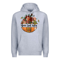 Heather Grey preview customize floral pumpkin Premium Hoodie - BundleAndBundleShop