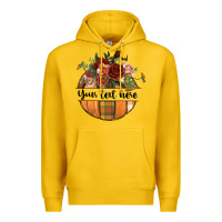 Lemon preview customize floral pumpkin Premium Hoodie - BundleAndBundleShop