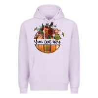 Lilac preview customize floral pumpkin Premium Hoodie - BundleAndBundleShop