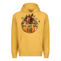 Mustard preview customize floral pumpkin Premium Hoodie - BundleAndBundleShop