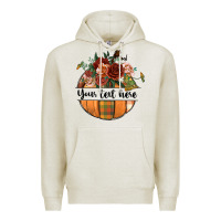 Oatmeal Heather preview customize floral pumpkin Premium Hoodie - BundleAndBundleShop