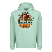 Seafoam preview customize floral pumpkin Premium Hoodie - BundleAndBundleShop