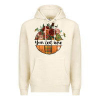 Tofu preview customize floral pumpkin Premium Hoodie - BundleAndBundleShop